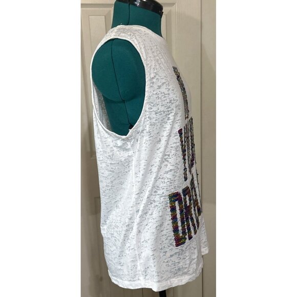 Rebellious One "In Your Dreams" Sleeveless T-Shirt Cotton Blend Women's Size XL - Picture 4 of 12